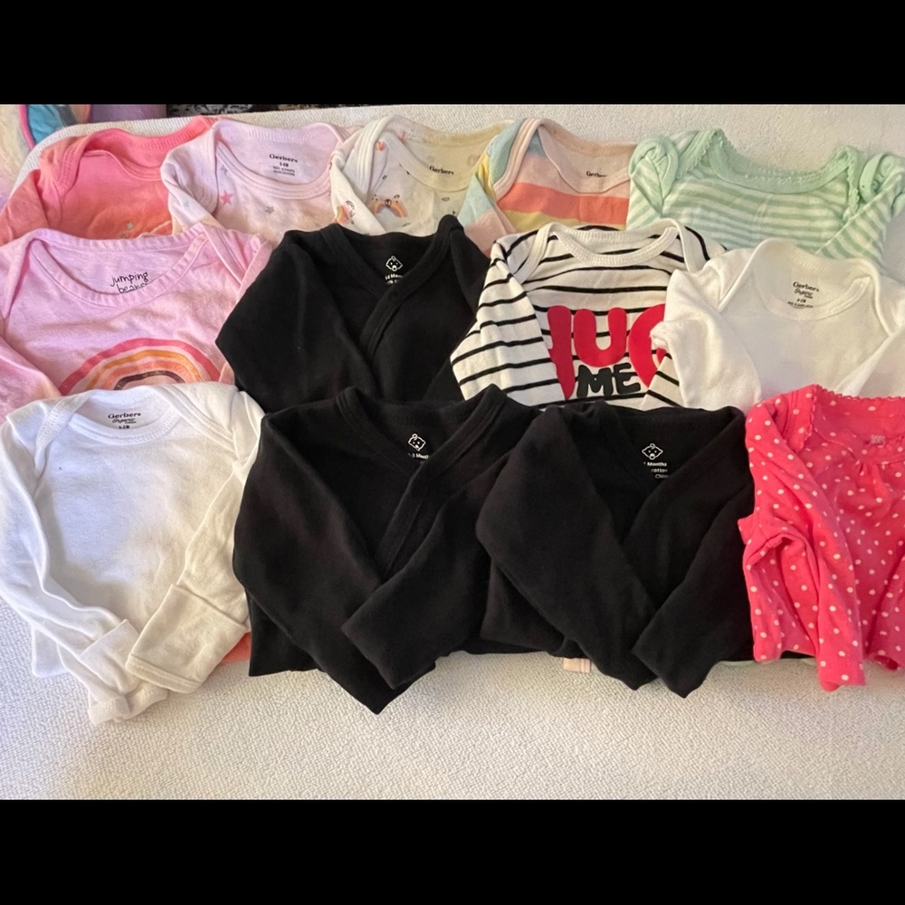 *LOT* Baby Girl long Sleeve Onesies 13pc